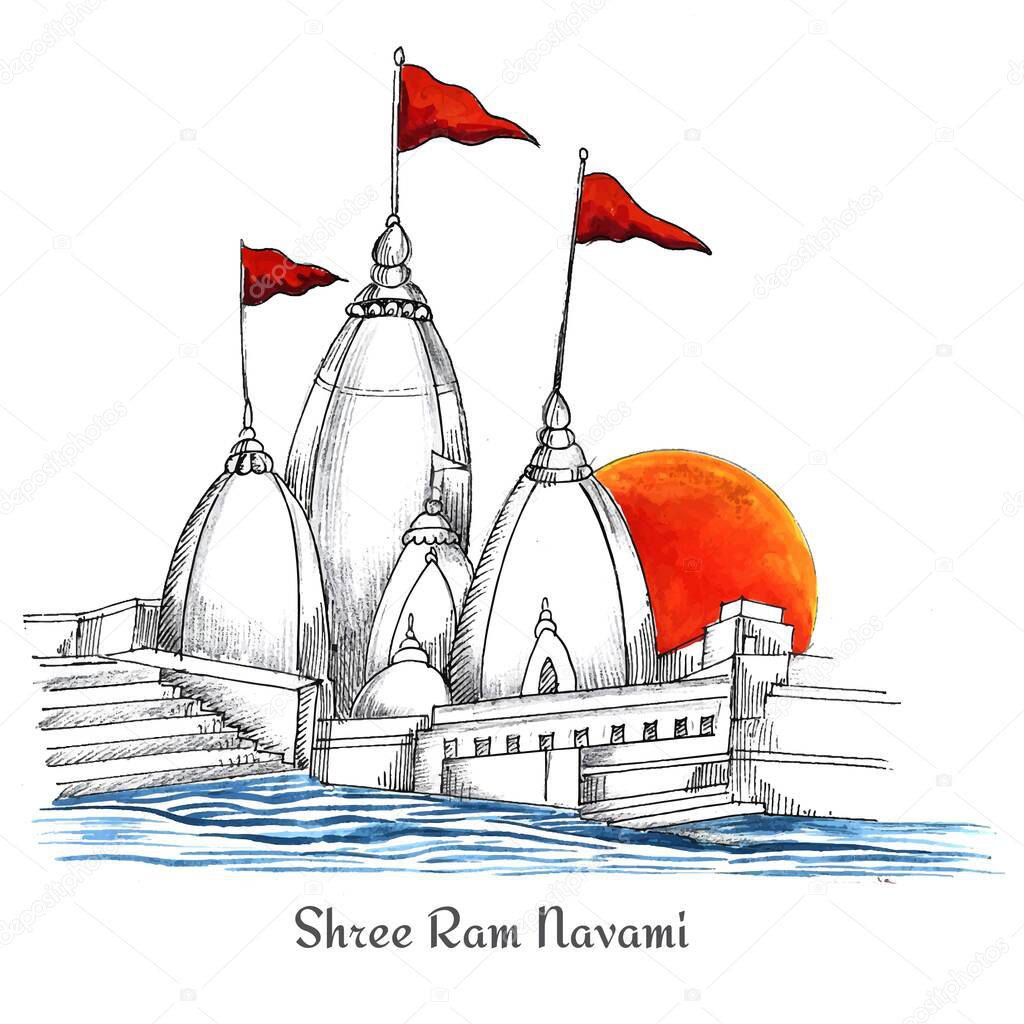 Shri ram navami festival card background