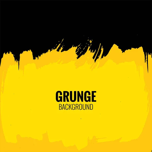 Grunge Jaune Abstrait Sur Fond Noir Illustration — Image vectorielle