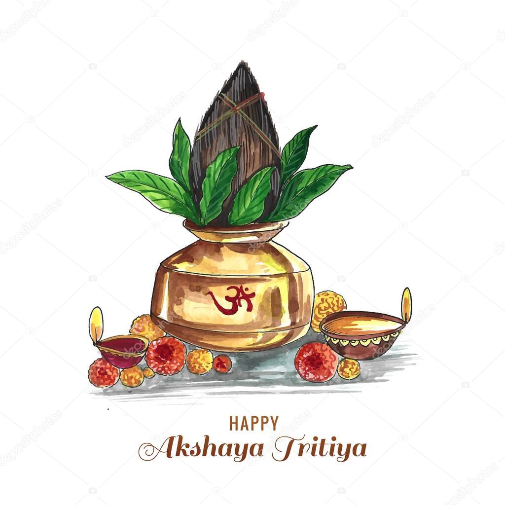 Happy akshaya tritiya festival card background