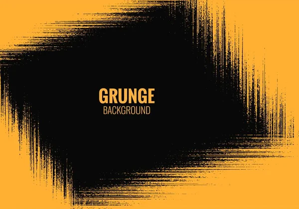 Orange Und Schwarz Abstraktes Schmutziges Grunge Pinsel Design — Stockvektor
