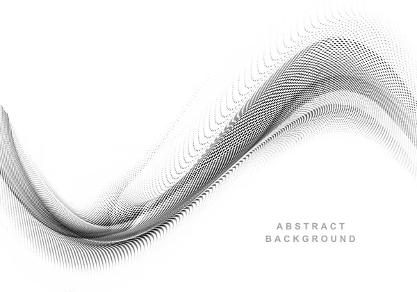 Абстрактний Сірий Точковий Потоковий Технологічний Хвильовий Фон — стоковий вектор