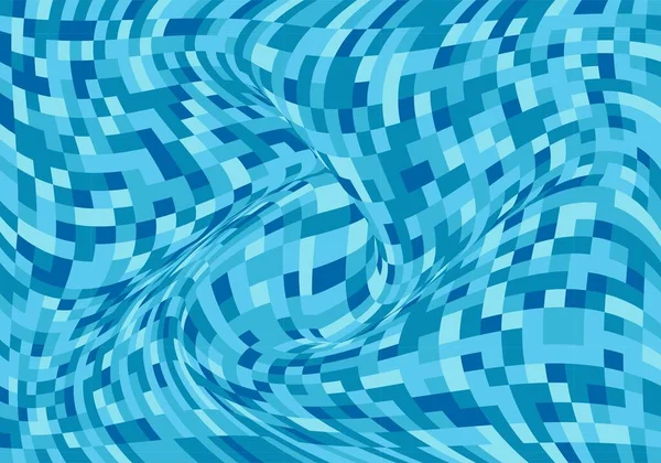 Abstract Blue Mosaic Wave Background — Stockvektor