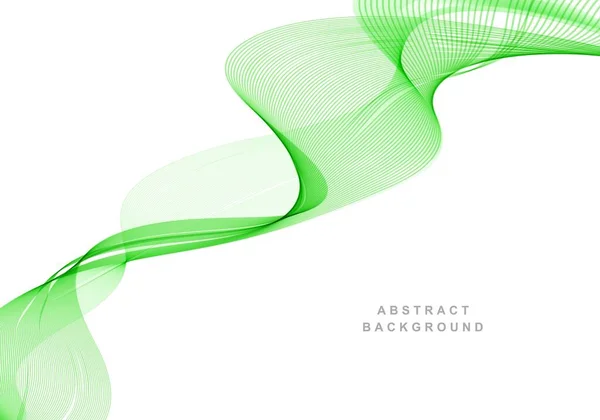 Абстрактний Зелений Дим Тече Хвилястий Фон — стоковий вектор