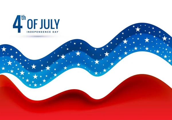 Šťastný Den Nezávislosti Spojené Státy Americké Vlnách Pozadí — Stockový vektor