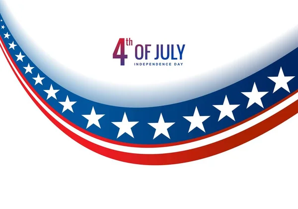 Temmuz Amerikan Bayrağının Yaratıcı Arka Planı — Stok Vektör