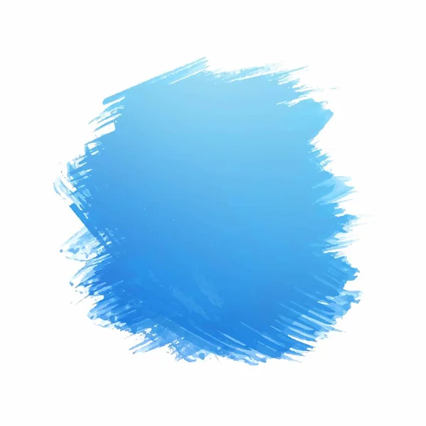 Mano Dibujar Azul Acuarela Strock Sobre Fondo Blanco — Vector de stock