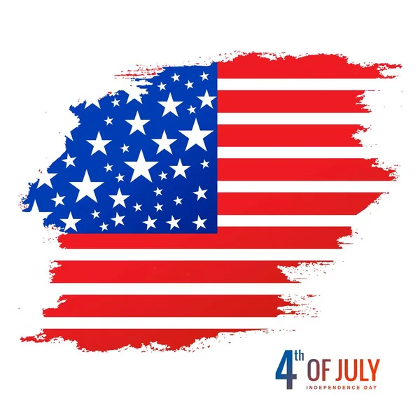 Amerika Nın Temmuz Bayrak Kutlama Geçmişi — Stok Vektör