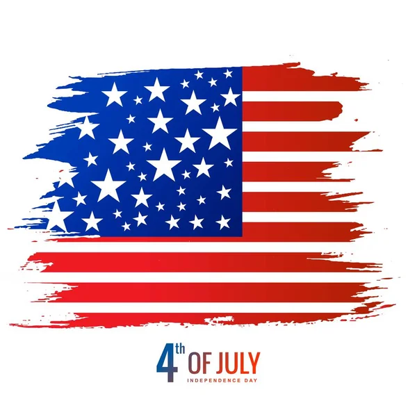 Amerikanska Juli Oss Flagga Firande Bakgrund — Stock vektor