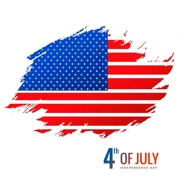 Ημέρα Ανεξαρτησίας Ιουλίου Φόντο Αμερικανική Σημαία — Διανυσματικό Αρχείο