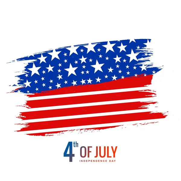 Onafhankelijkheidsdag Juli Amerikaanse Vlag Achtergrond — Stockvector