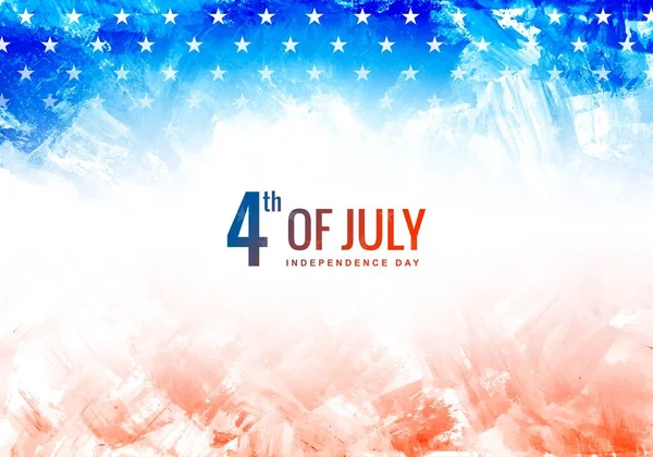 Щасливий День Незалежності Америки Акварельному Фоні — стоковий вектор