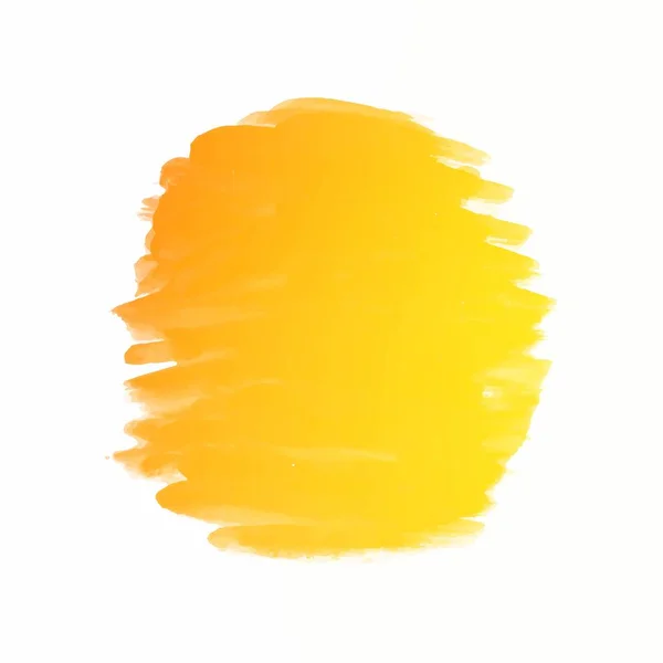 Modern Yellow Orange Watercolor Brush Strock Design — Stock vektor