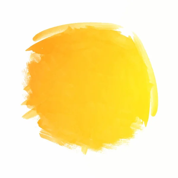 Modern Yellow Orange Watercolor Brush Strock Design — Stock vektor