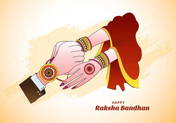Hermoso Diseño Tarjetas Celebración Raksha Bandhan — Archivo Imágenes Vectoriales