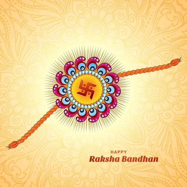 Happy Raksha Bandhan Indian Festival Celebration Card Background — 스톡 벡터