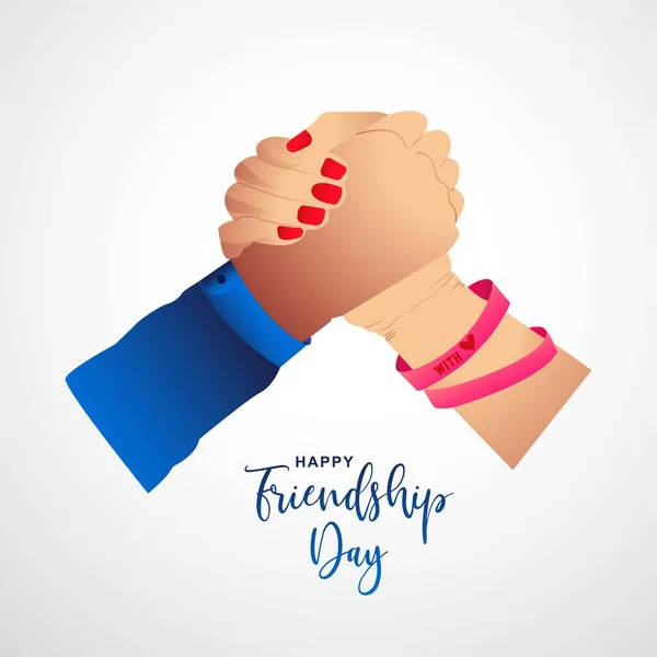 Happy Friendship Day Hands Background — Stock Vector