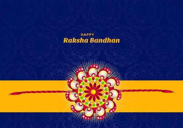 Festival Indio Raksha Bandhan Con Fondo Decorativo Rakhi — Archivo Imágenes Vectoriales