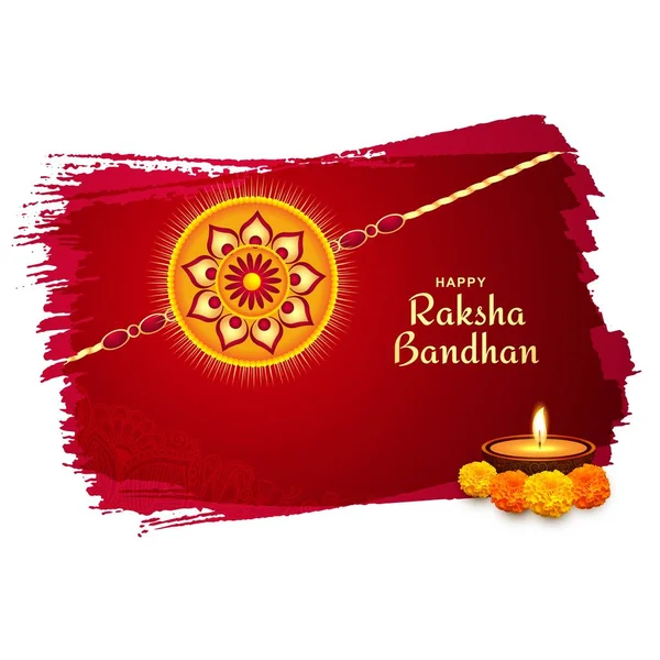 Decorated Beautiful Rakhi Indian Festival Background — Stockový vektor