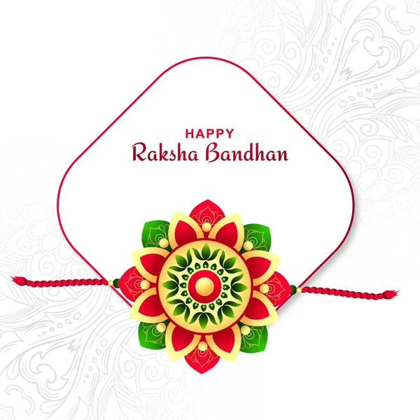 Festival Indio Raksha Bandhan Colorido Decorativo Rakhi Fondo — Archivo Imágenes Vectoriales