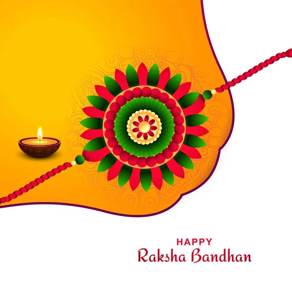 Hermano Hermana Raksha Bandhan Rakhi Festival Card Background — Archivo Imágenes Vectoriales
