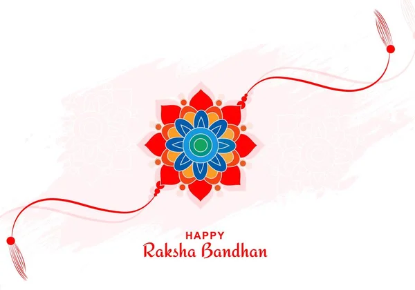 Hinduistický Festival Raksha Bandhan Slavnostní Návrh Karty — Stockový vektor
