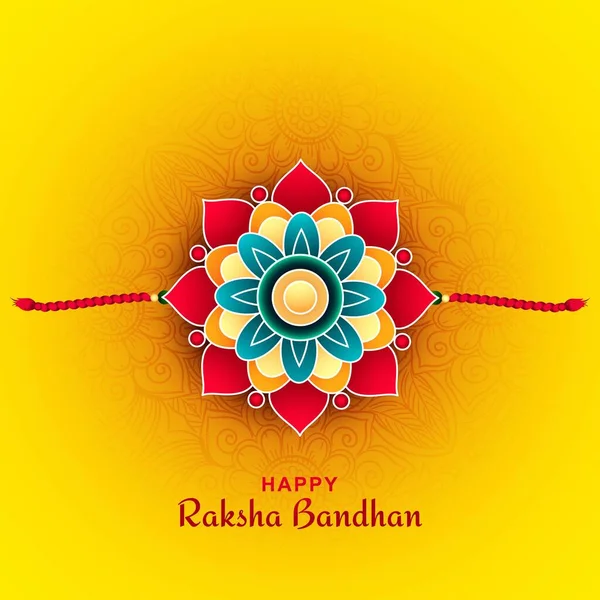 Indian Festival Raksha Bandhan Decorative Rakhi Background — 图库矢量图片