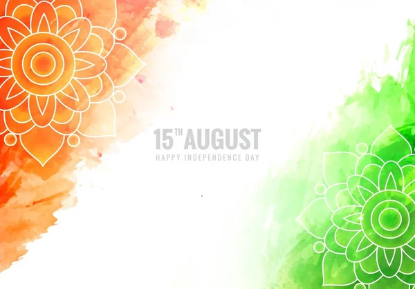 Beautiful Indian Independence Day Card Background — стоковый вектор