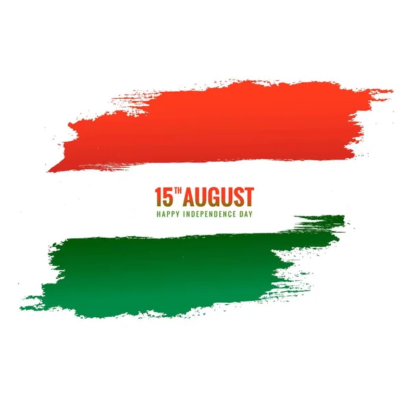 Indyjski Tricolor Niezależność Dzień Sierpnia Tle — Wektor stockowy