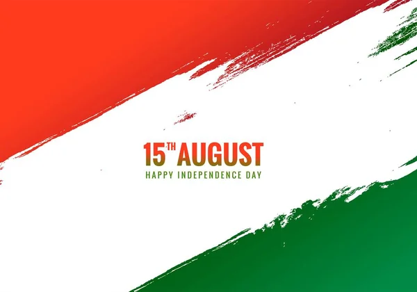 Indian Tricolor Independence Day 15Th August Background — ストックベクタ