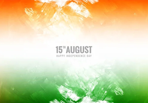 Abstract Tricolour Indian Independence Day Watercolor Texture Background — Image vectorielle