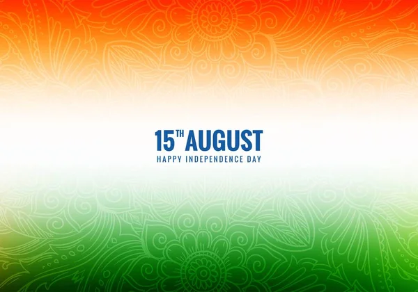Beautiful Indian Independence Day Card Background — ストックベクタ