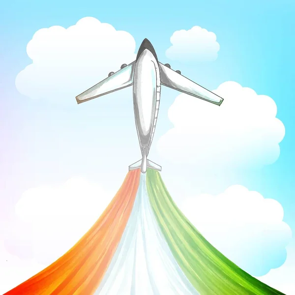 Happy Independence Day Concept Airplane Background — 图库矢量图片