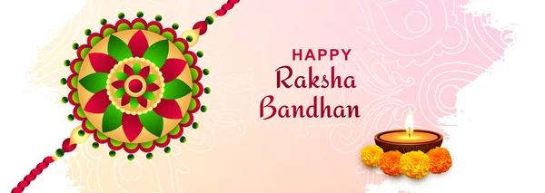 Raksha Bandhan Festival Card Rakhi Banner Design — Archivo Imágenes Vectoriales