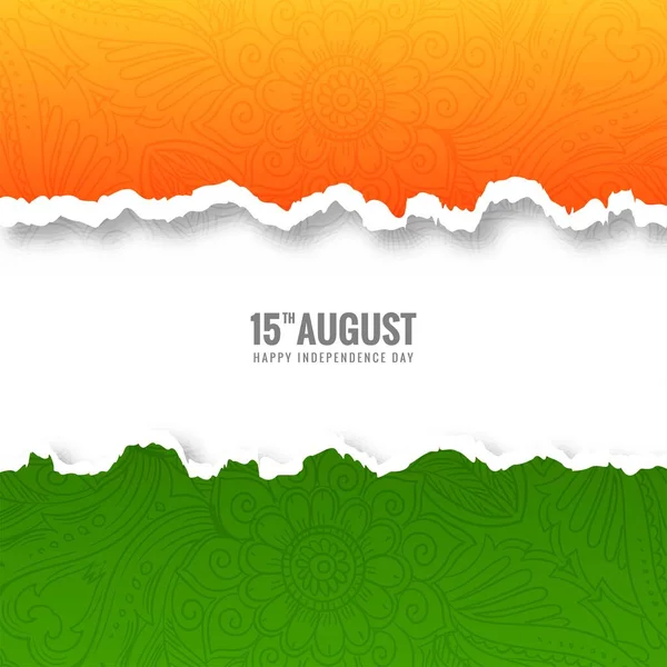 India Independence Day Background Tricolor Design — Wektor stockowy