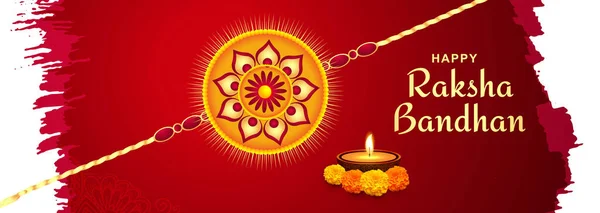 Illustration Greeting Card Template Banner Raksha Bandhan Background — Archivo Imágenes Vectoriales