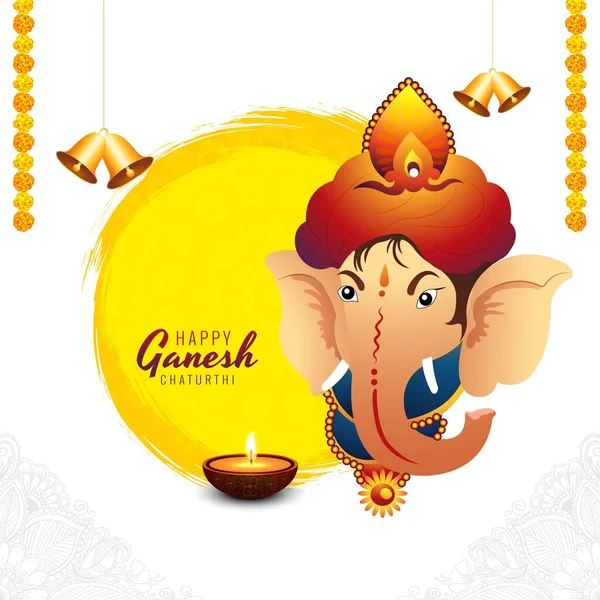 Illustration Lord Ganpati Background Ganesh Chaturthi Hol — Stock vektor