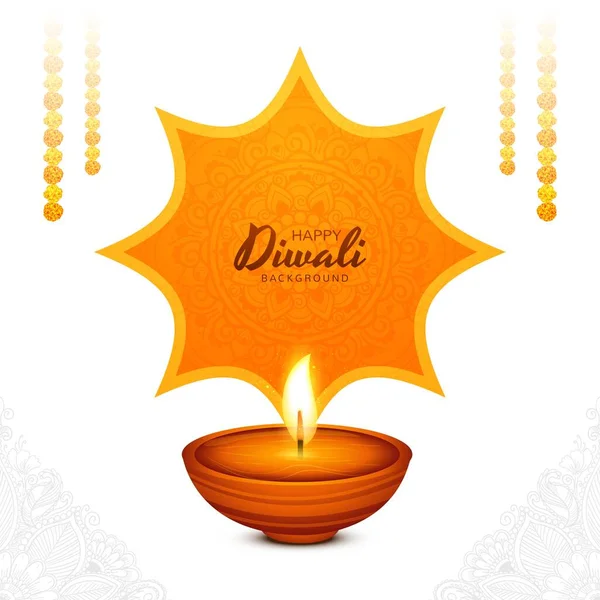 Illustration Oder Grußkarte Für Diwali Festival Hintergrund — Stockvektor