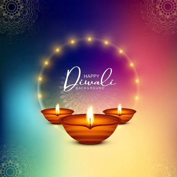 Illustration Eller Gratulationskort För Glad Diwali Festival Bakgrund — Stock vektor