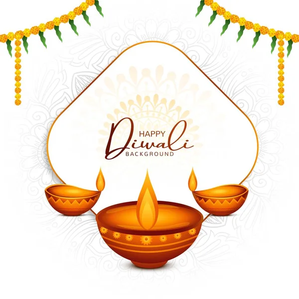 Традиционный Индийский Фестиваль Дивали Карточным Фоном — стоковый вектор