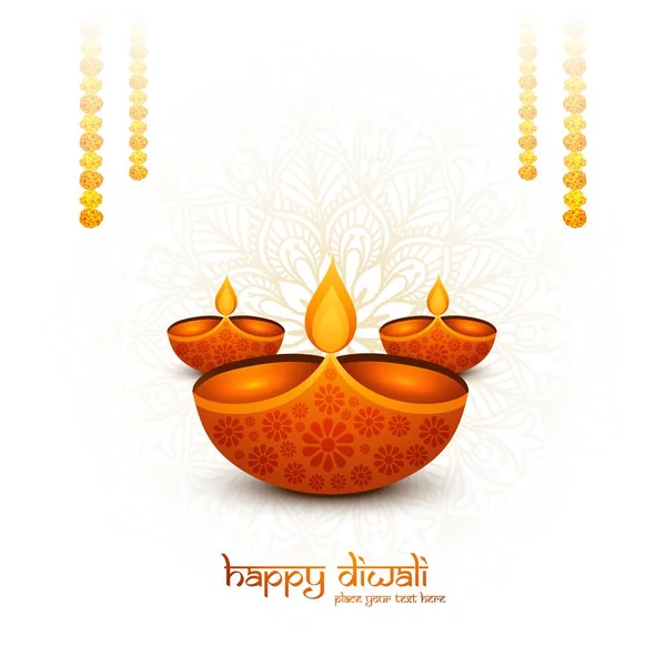 인도의 Diwali Background Lamps — 스톡 벡터