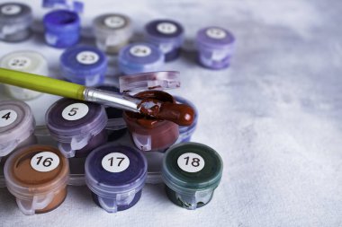 Painting by numbers. Painting on canvas for beginners