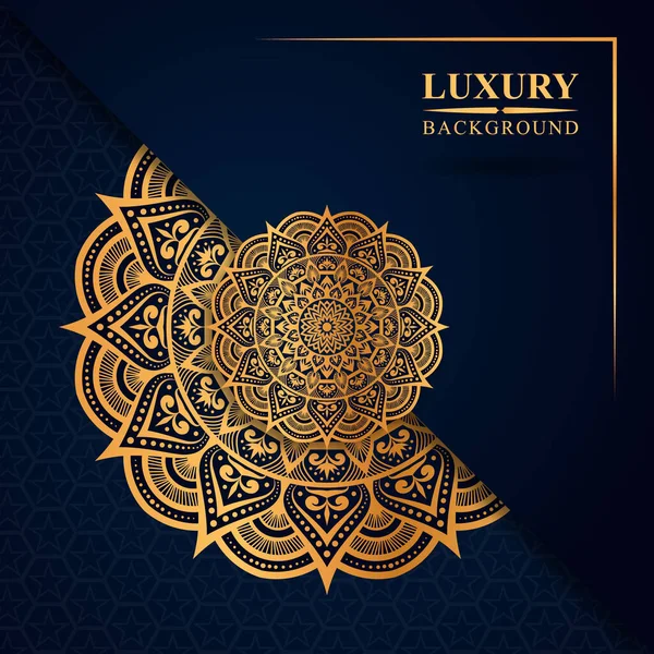 Lüks mandala arka planı altın arabesk desenli Arap İslami tarzı. Baskı, kitap kapağı, pankart tasarımı, kartvizit tasarımı için dekoratif mandala