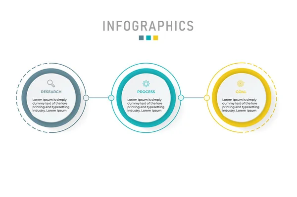 Visualisierung Von Geschäftsdaten Prozessdiagramm Abstrakte Elemente Des Diagramms Diagramm Mit — Stockvektor