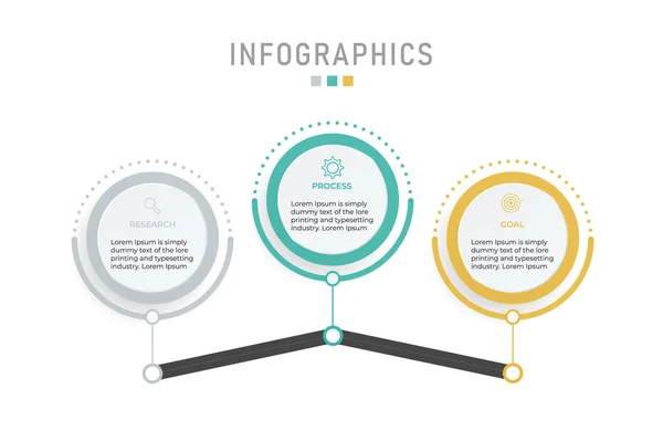 Visualização Dados Negócios Gráfico Processo Elementos Abstratos Gráfico Diagrama Com — Vetor de Stock