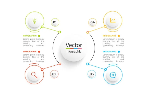 Business Data Visualization Process Chart Abstract Elements Graph Diagram Steps — Stockvektor