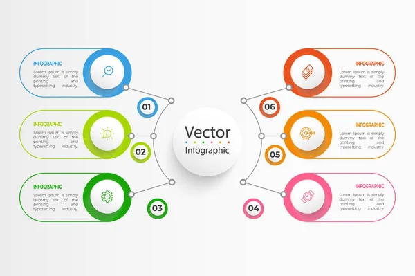 Business Data Visualization Process Chart Abstract Elements Graph Diagram Steps — Stockvektor