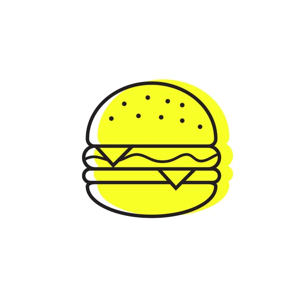 Значок Линии Гамбургера Иконка Линии Гамбургера — стоковый вектор