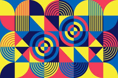 renkli soyut geometrik şekiller arka plan