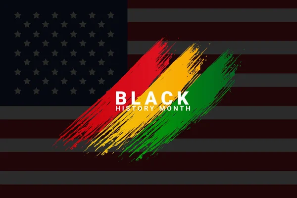黒人の歴史の月2022年 2023年 2024年 2025年アフリカ系アメリカ人の歴史のお祝いベクトルイラスト — ストックベクタ