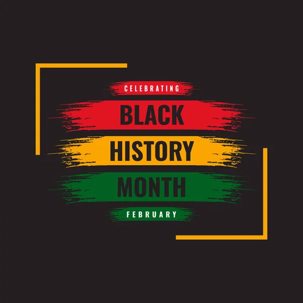 Μαύρος Μήνας Ιστορίας Γιορτάζει Εικονογράφηση Διάνυσμα Γραφιστική Μαύρο Ιστορικό Μήνα — Διανυσματικό Αρχείο